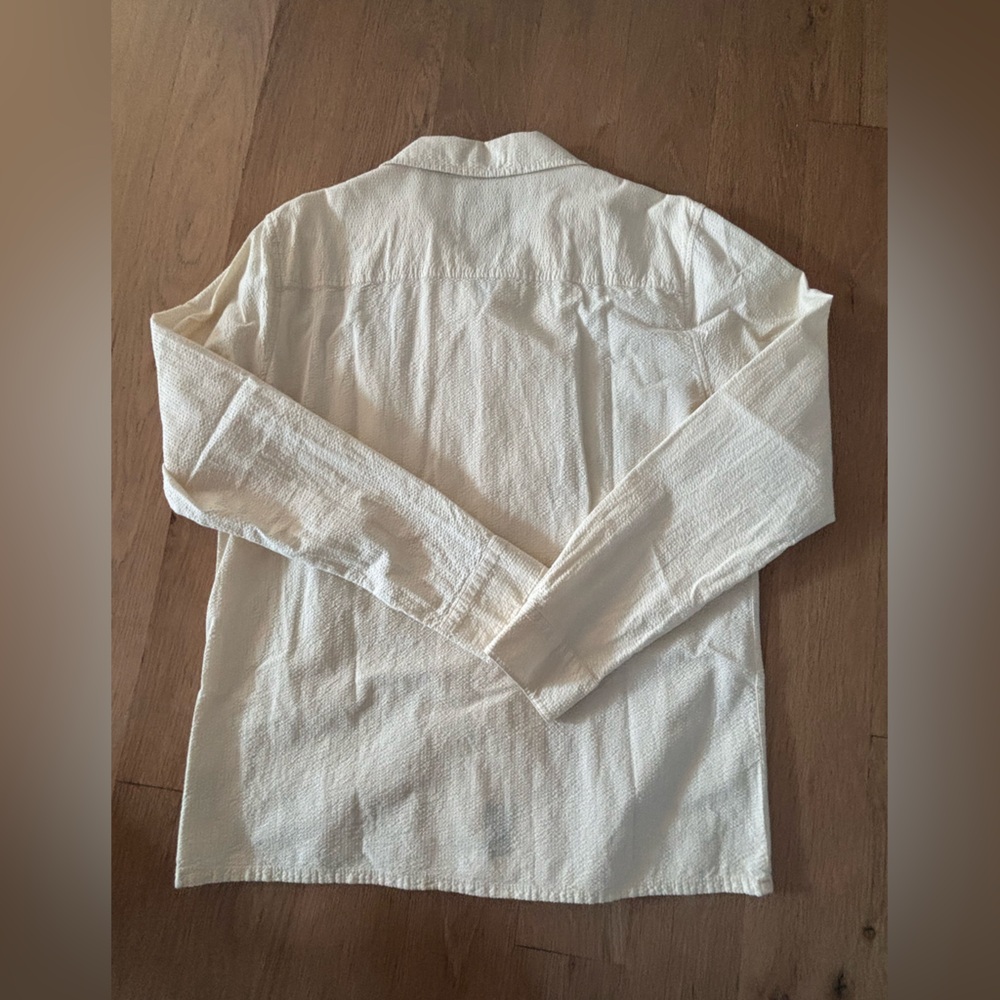 I love Ugly Men's Cream linen button down top. - Picture 5 of 6